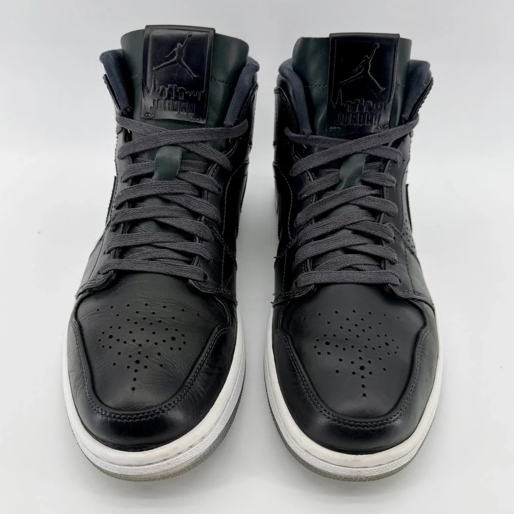 Nike Air Jordan 1 Mid Nouveau Mens Size 11 Black‎ Ice 629151-003 Rare Sneakers